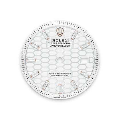 Land-Dweller Oyster 40mm Everosegold & Diamonds Intense White Honeycomb Motif Dial  127385TBR-0003