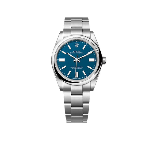 Oyster Perpetual 41mm Stainless Steel Med Blue Dial Men Watch 134300-0009 New 2025