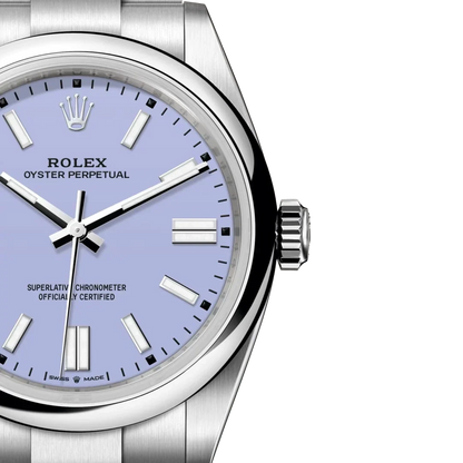 Oyster Perpetual 41mm Stainless Steel Lavender Dial Men Watch 134300-0012 New 2025