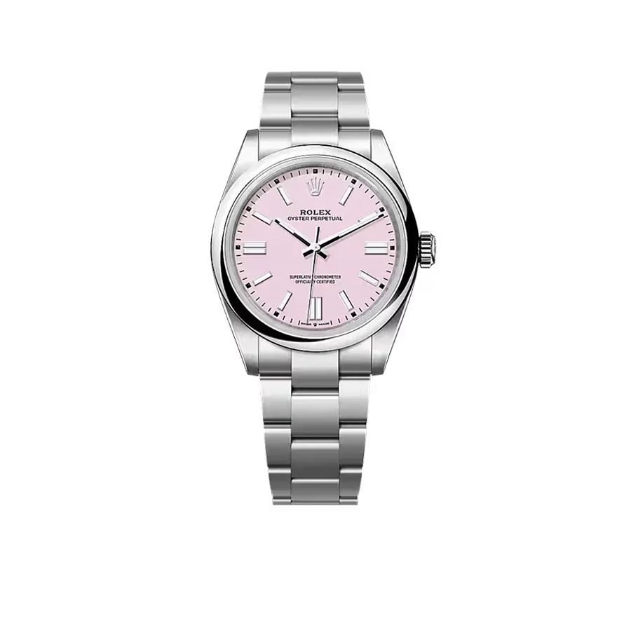 Oyster Perpetual 41mm Stainless Steel Candy Pink Dial Men Watch 134300-0013 New 2025