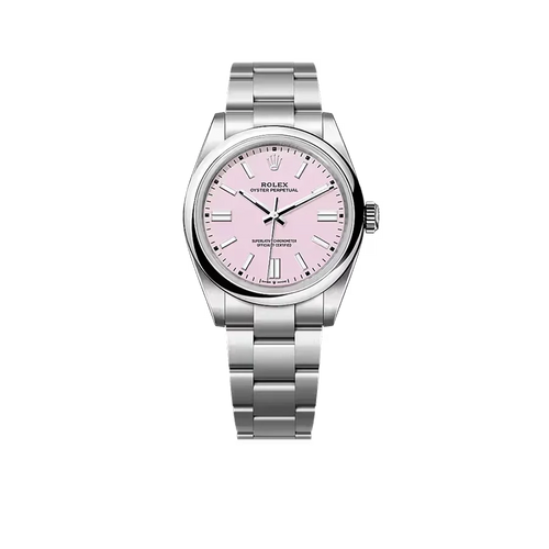 Oyster Perpetual 41mm Stainless Steel Candy Pink Dial Men Watch 134300-0013 New 2025