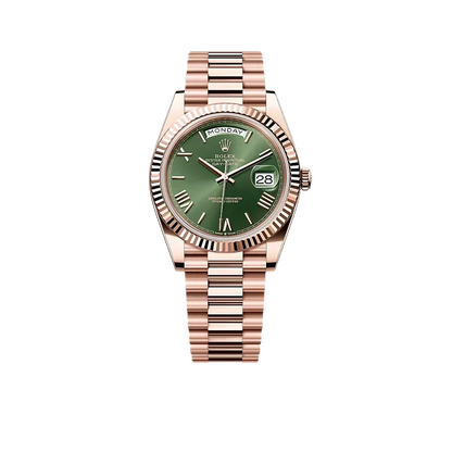 Day-Date Oyster Everose gold 40mm Green Olive 228235