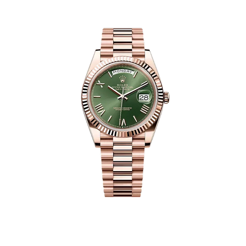 Day-Date Oyster Everose gold 40mm Green Olive 228235
