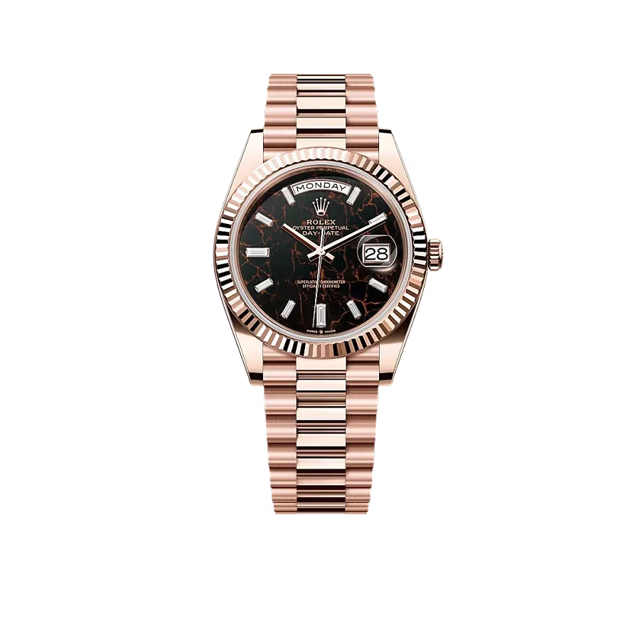 Day Date President 40 mm Everose Gold Eisenkiesel Diamond Dial 228235