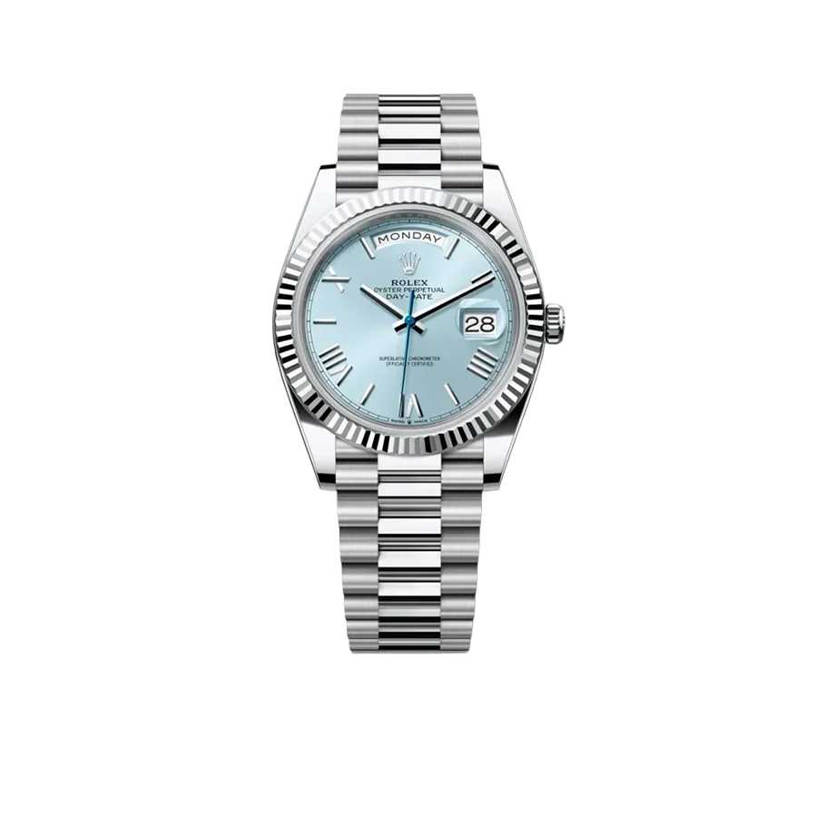 President Day-Date 40mm Ice Blue Dial Platinum Mens Watch 228236