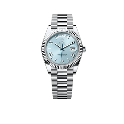President Day-Date 40mm Ice Blue Dial Platinum Mens Watch 228236