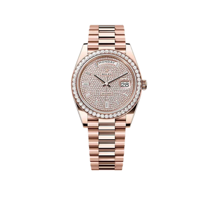 Day-Date 40 228345RBR Rose Gold Diamond Dial Diamond Bezel New 228345rbr-0002