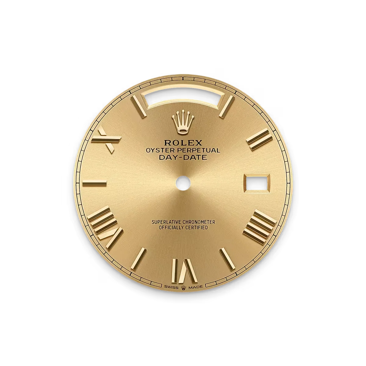 Day-Date 40 228348RBR Yellow Gold Diamond Bezel Champagne Roman Dial