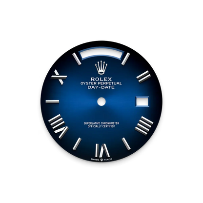 Day-date Oyster Perpetual 40mm White Gold Blue Ombré Dial, Diamond-set bezel M228349RBR-0045