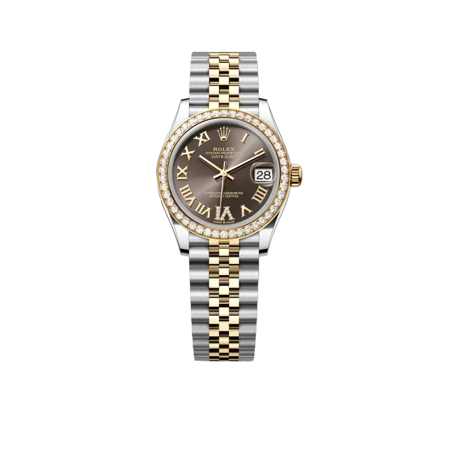 Lady-Datejust 31 mm, Oystersteel, yellow gold and diamonds M278383RBR-0018