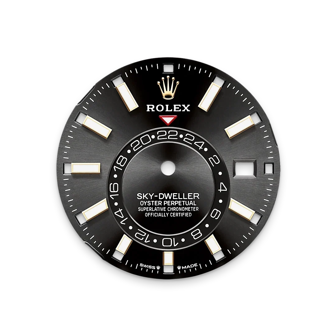 Sky-Dweller 42 mm Oyster, Oystersteel and Yellow Gold 336933 Bright Black