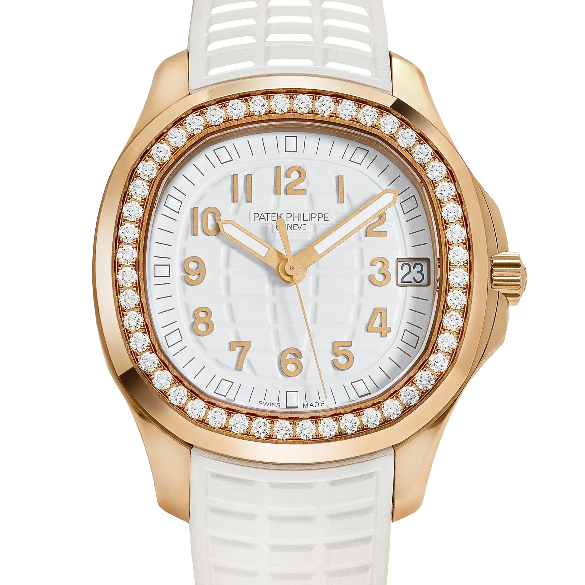Aquanaut Luce 39mm 5268/200R-001 Rose Gold White Dial Diamond Bezel