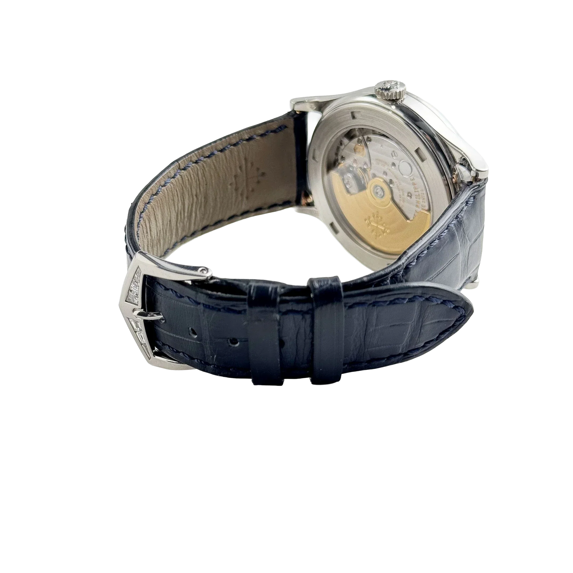 Calatrava 38mm 5298P-012 Platinum Black Diamond Dial Diamond Bezel