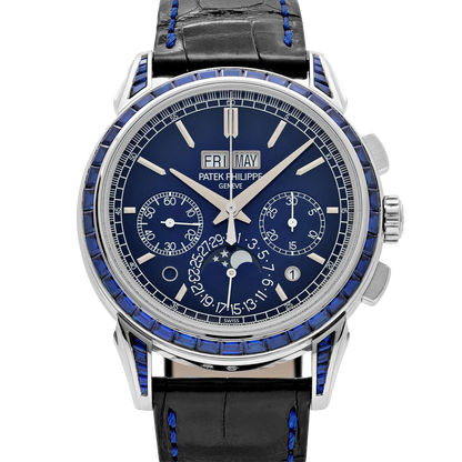 Grand Complications 41mm 5271/11P-010 Perpetual Calendar Chronograph Platinum Baguette Sapphires