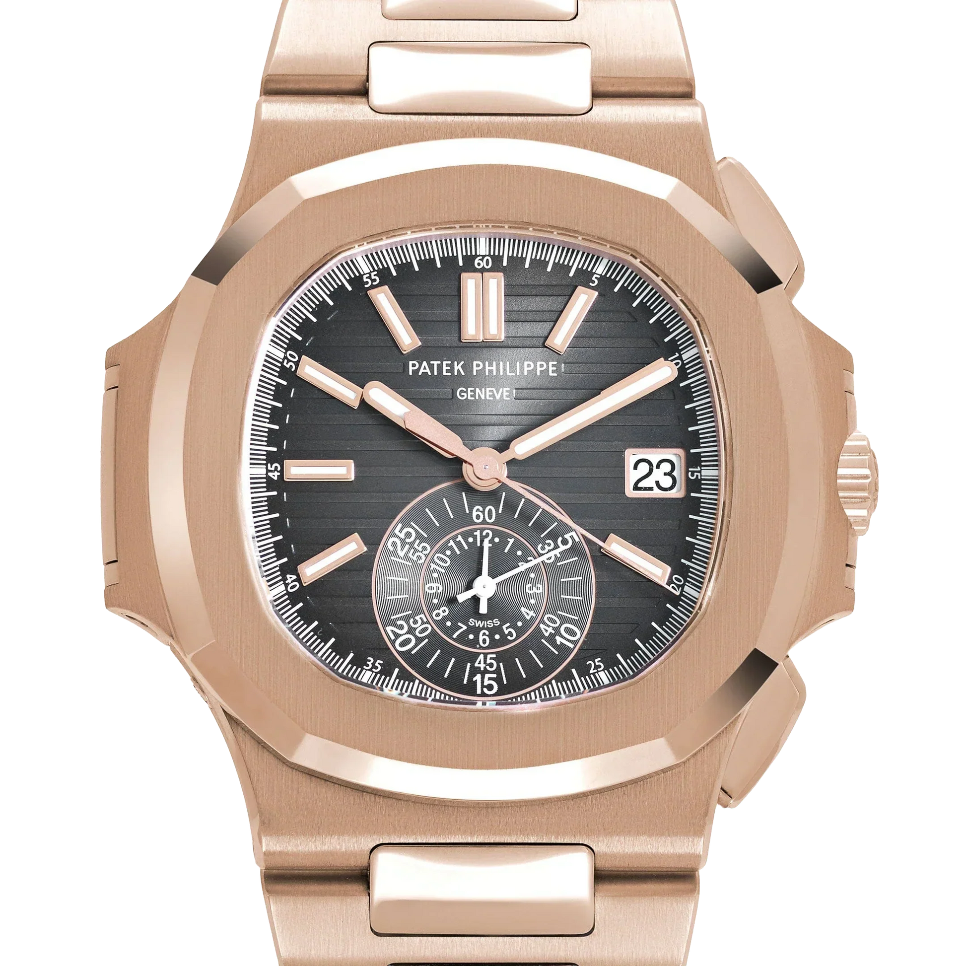 Nautilus 40mm 5980/1R-001 Chronograph Date Rose Gold Black Dial