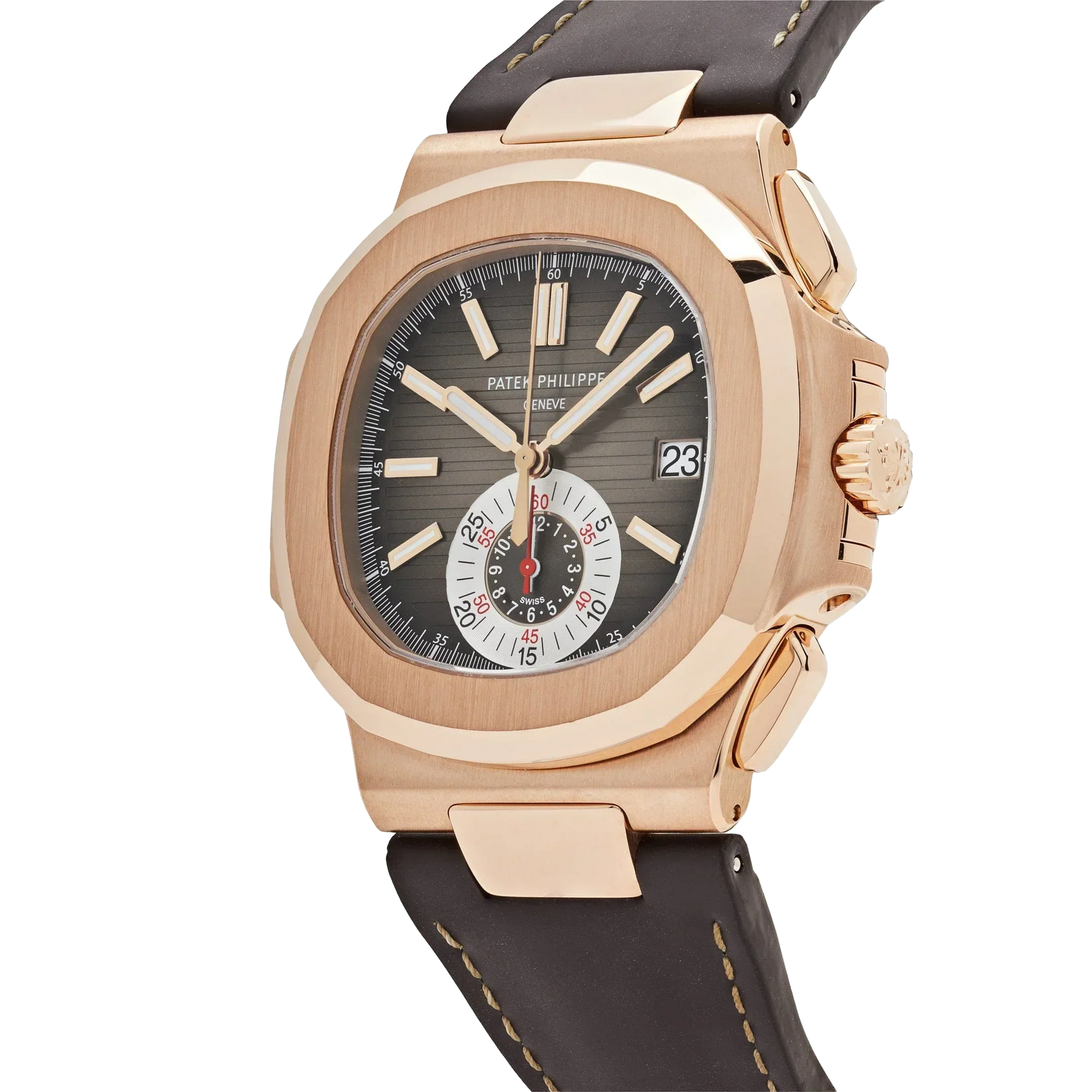 Nautilus 40mm 5980R-001 Chronograph Rose Gold Brown Dial