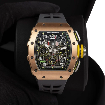 RM 11-03 Rose Gold &amp; Titanium, Skeleton Dial, 50 mm