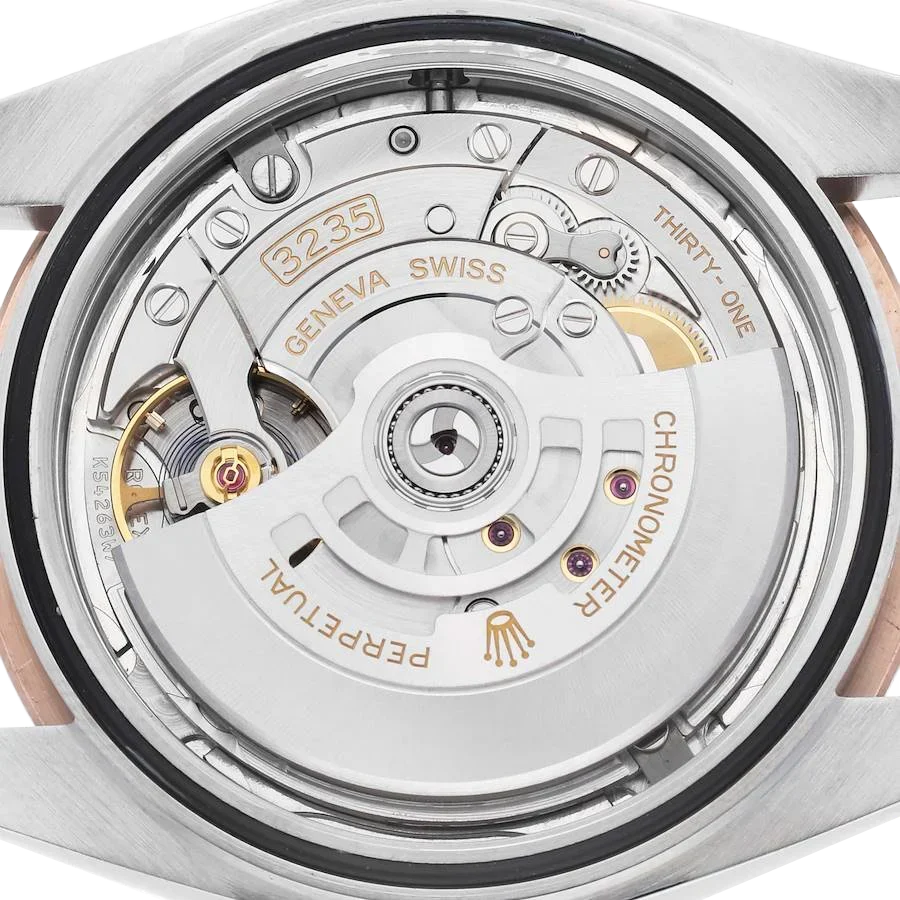 Datejust 41 Steel Everose Gold Sundust Diamond Dial Mens Watch 126331