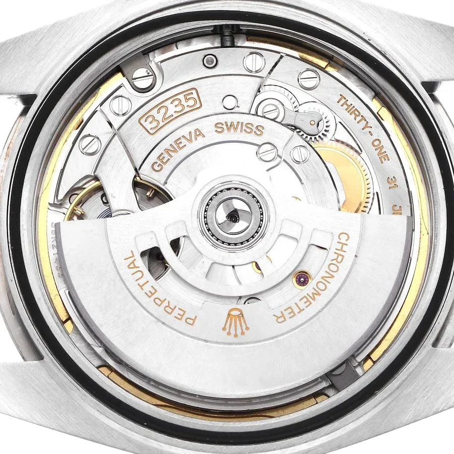 Datejust 41mm Steel White Gold Fluted Motif Dial Mens Watch 126334