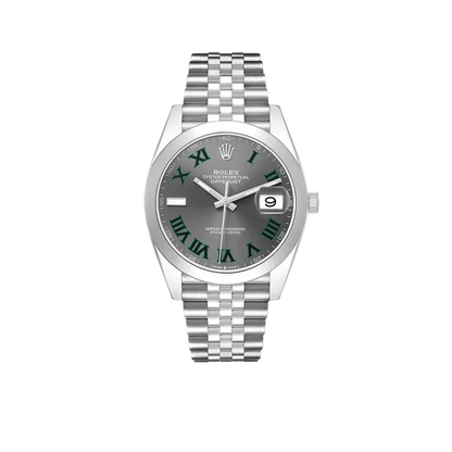 Datejust 41mm Wimbledon Dial Steel Mens Watch 126300