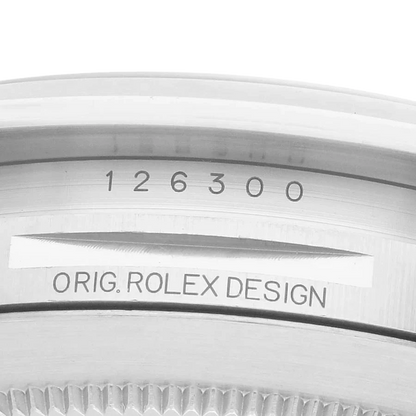 Datejust 41mm Wimbledon Dial Steel Mens Watch 126300
