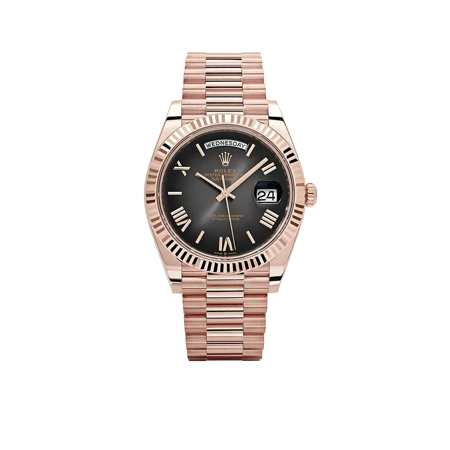 Day-Date 40mm 18K Everose Gold with Slate Ombre Dial 228235