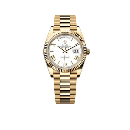Day-date 40mm President Yellow Gold White Roman Numerals Dial 228238-0042