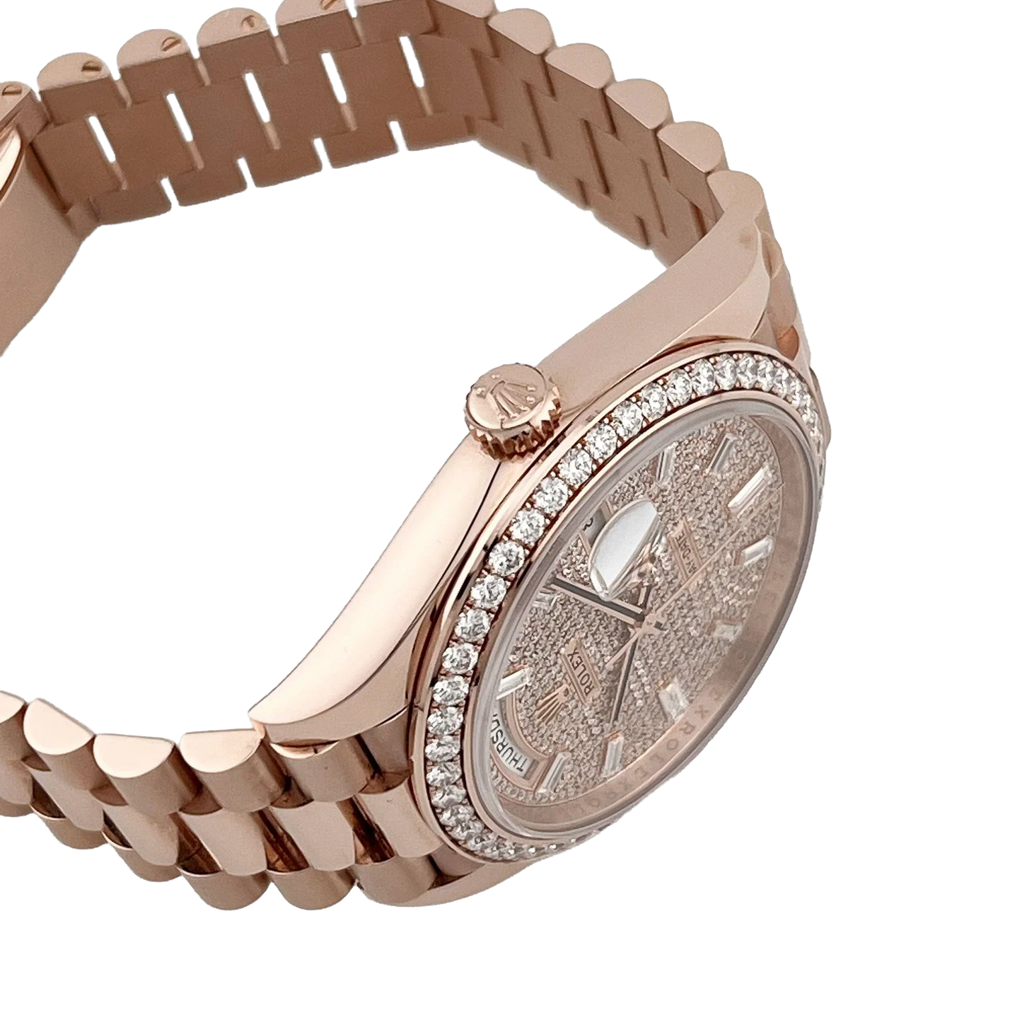 Day-Date 40 228345RBR Rose Gold Diamond Dial Diamond Bezel New 228345rbr-0002