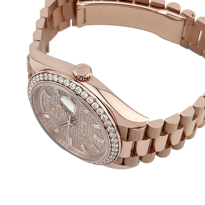 Day-Date 40 228345RBR Rose Gold Diamond Dial Diamond Bezel New 228345rbr-0002