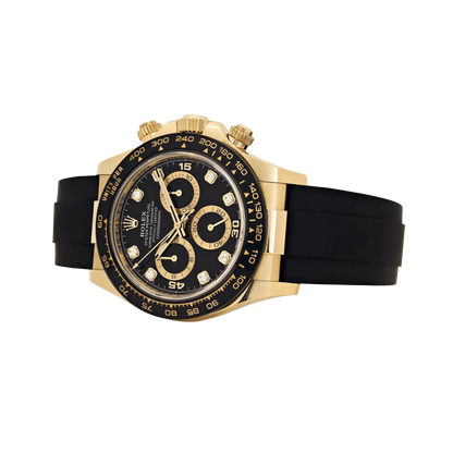 Daytona 40mm Yellow Gold Black Diamond Dial 116518LN