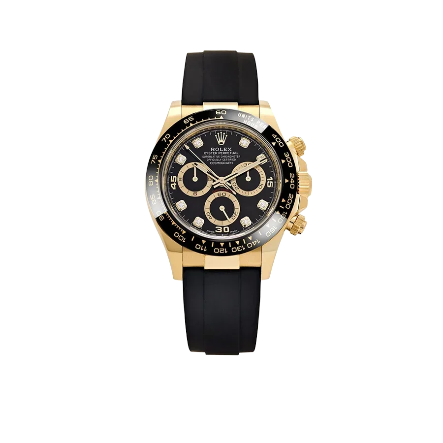 Daytona 40mm Yellow Gold Black Diamond Dial 116518LN