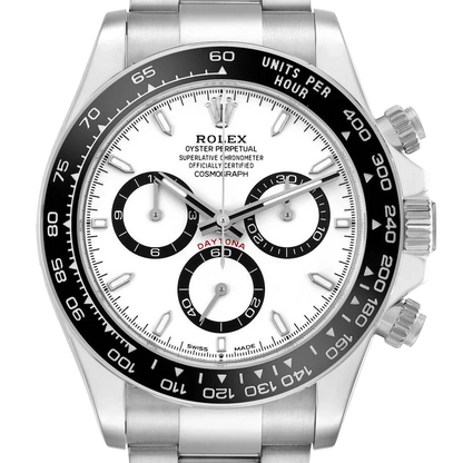 Daytona 40mm Stainless Steel White Panda Dial 126500