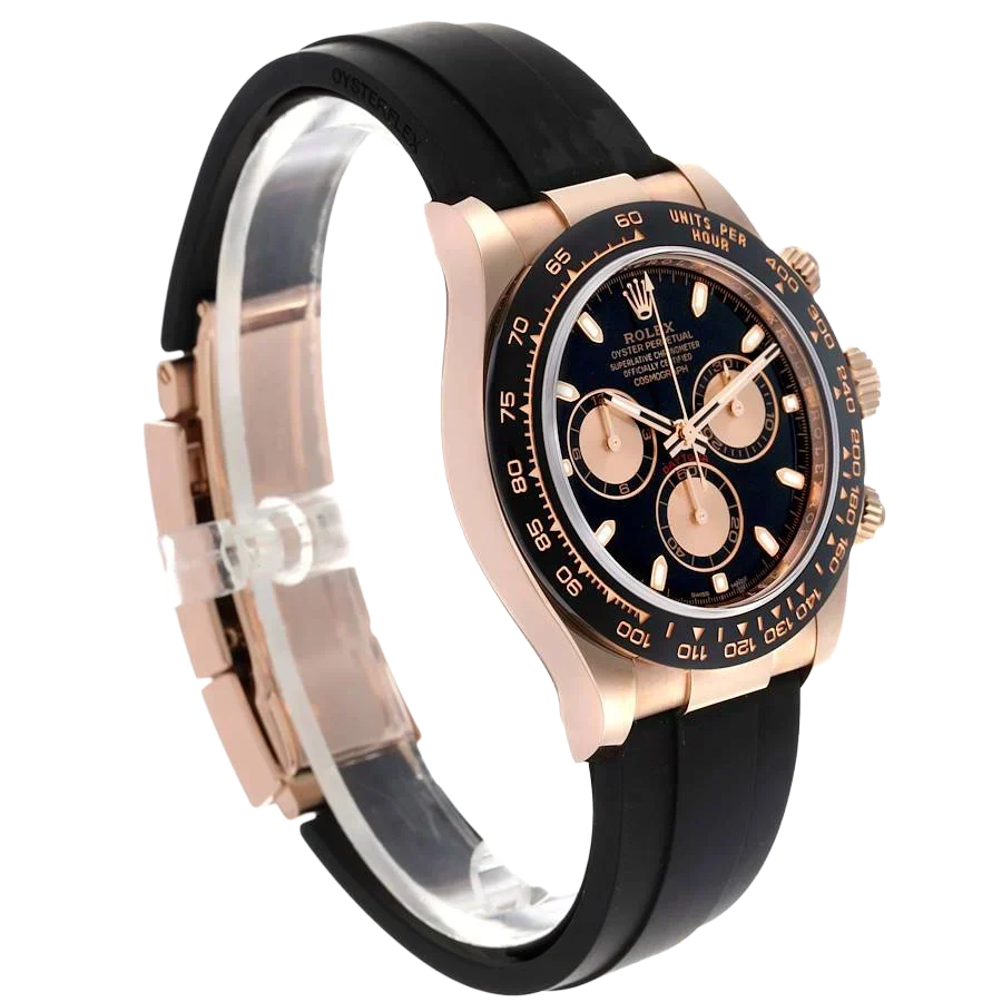 Daytona 40mm Rose Gold Oysterflex Mens Watch 116515LN
