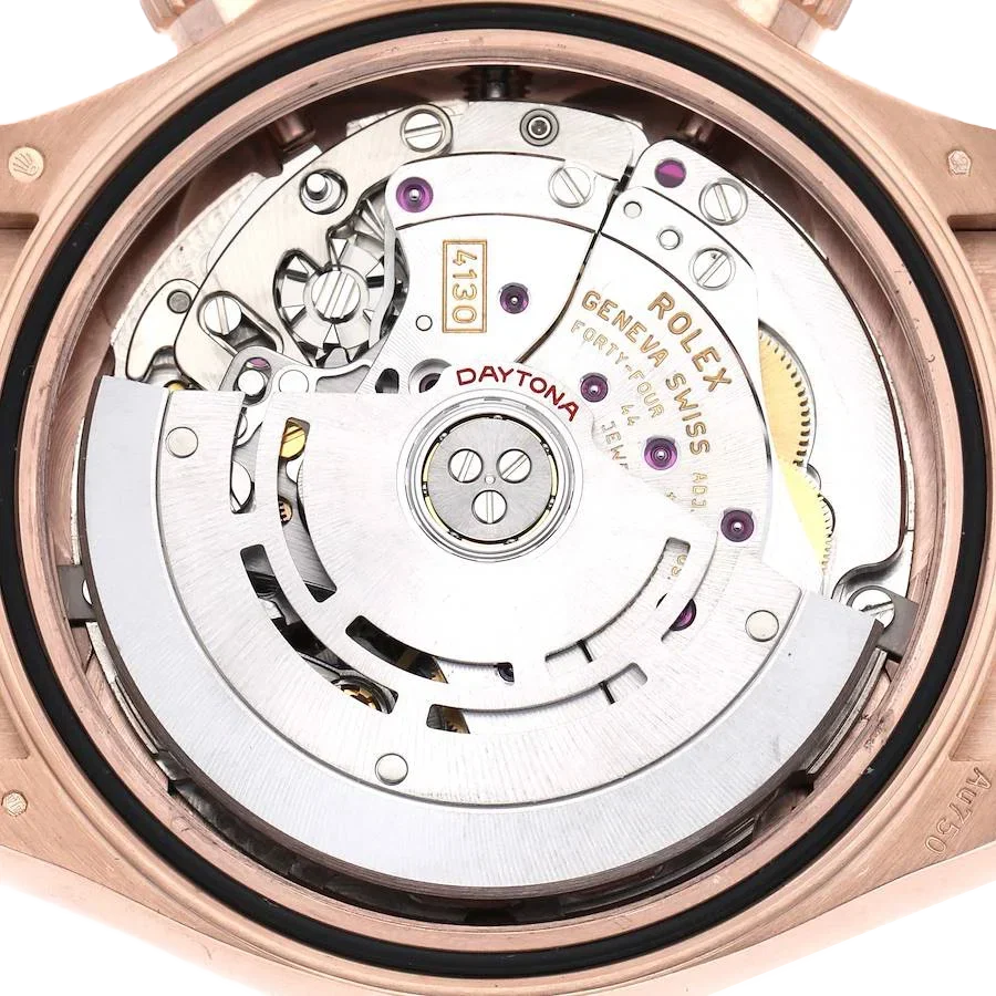 Daytona 40mm Rose Gold Oysterflex Chocolate Dial Mens Watch 116515