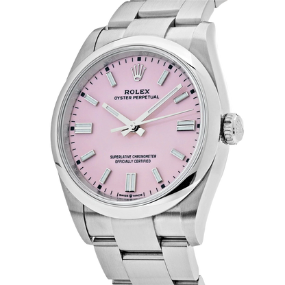 Oyster Perpetual 41mm Stainless Steel Candy Pink Dial Men Watch 134300-0013 New 2025