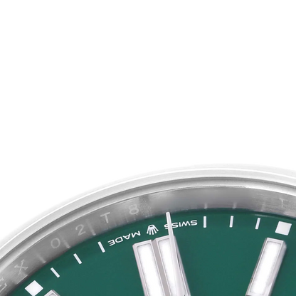 Oyster Perpetual 41mm Green Dial Steel Mens Watch 124300