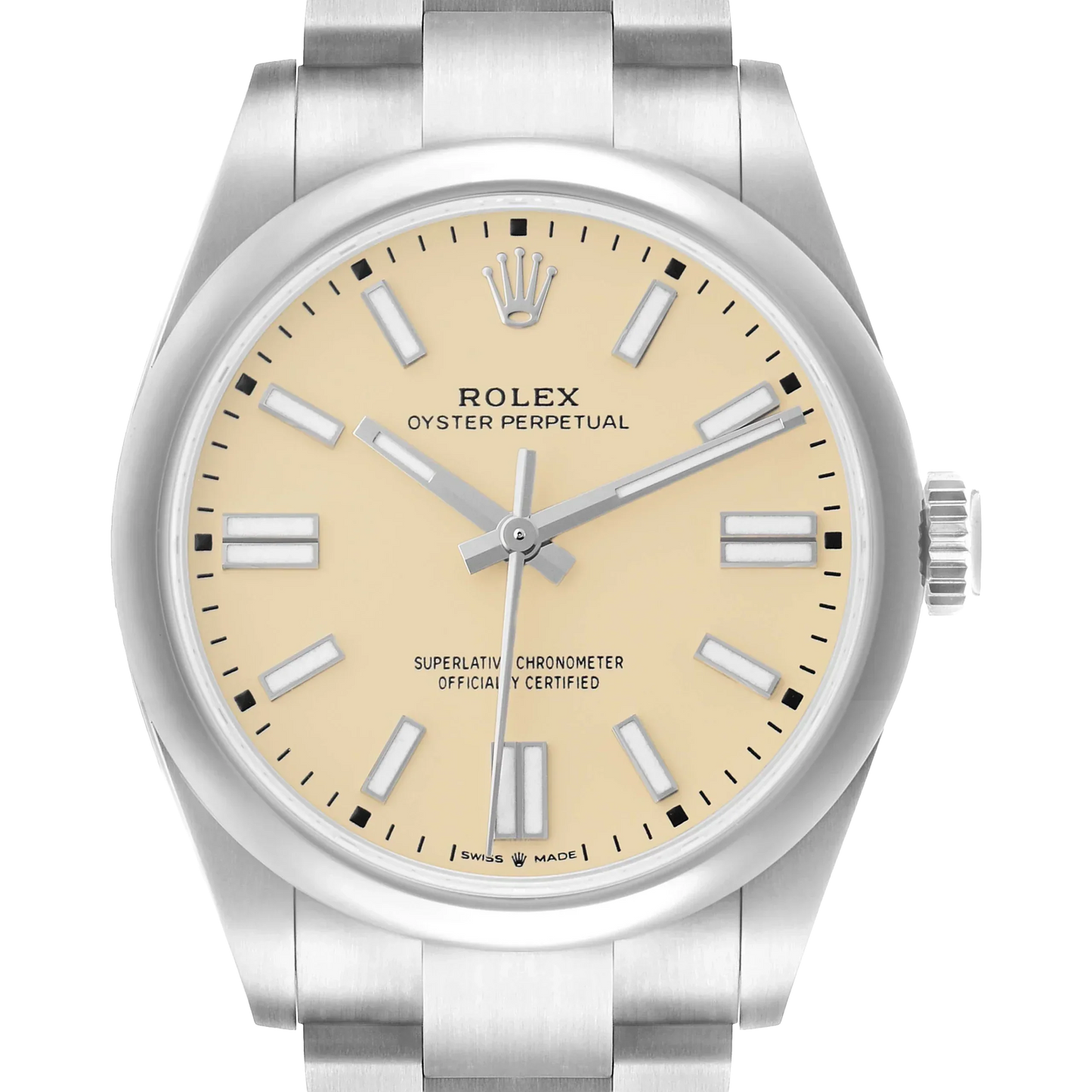 Oyster Perpetual 41mm Steel Beige Dial Mens Watch 134300