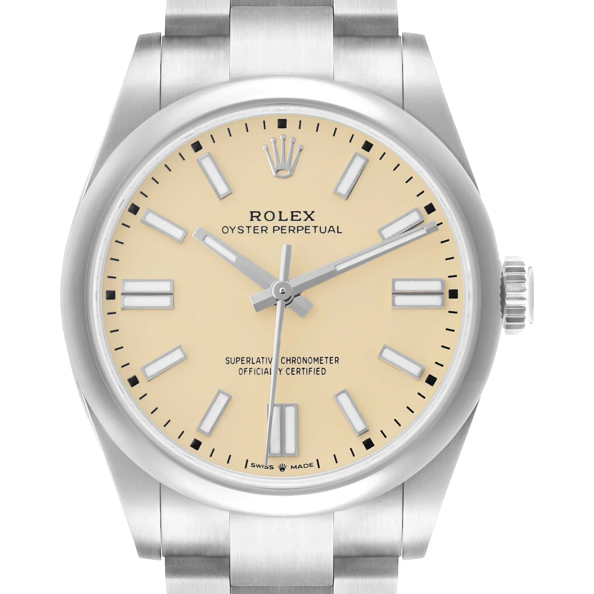Oyster Perpetual 41mm Steel Beige Dial Mens Watch 134300