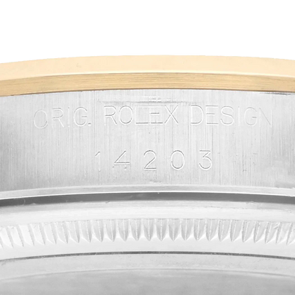 Oyster Perpetual 34mm Steel Yellow Gold Slate Dial Mens Watch 14203