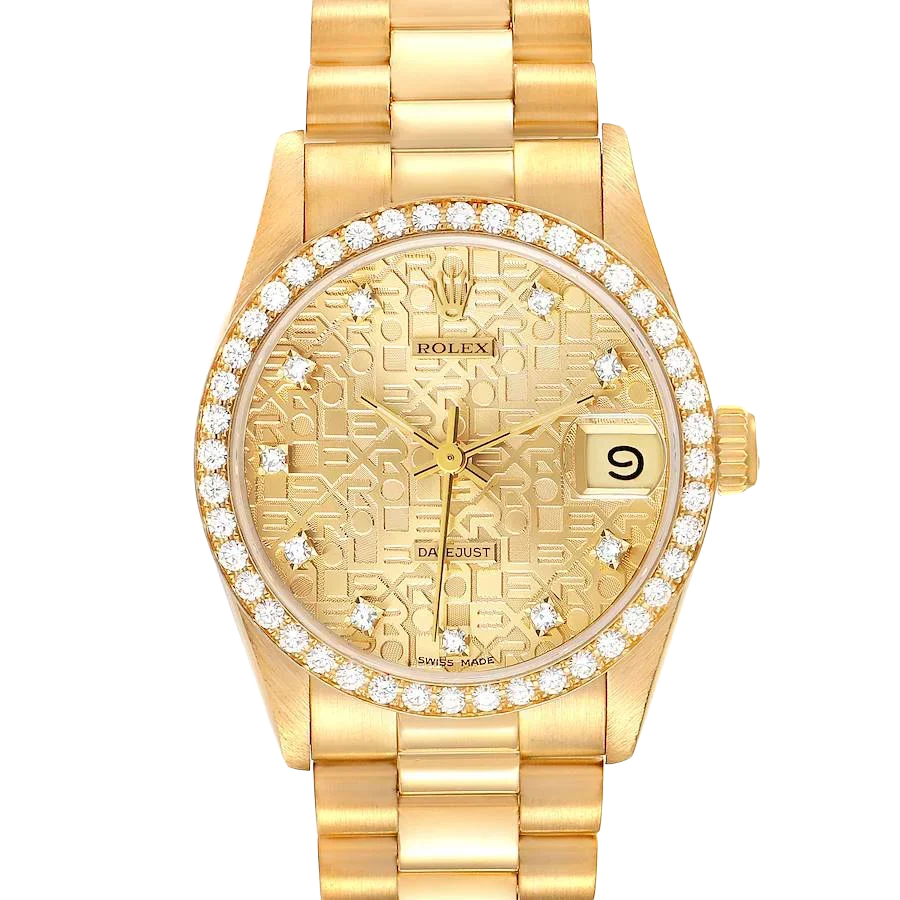 Lady-Datejust 31mm Midsize Yellow Gold Diamond Watch 68288