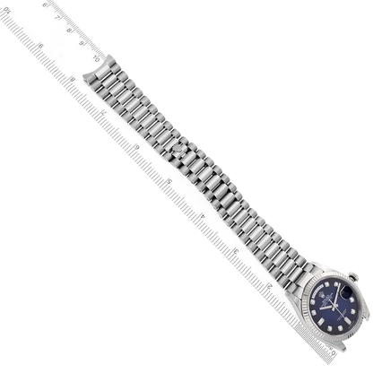 President Day-Date 36mm White Gold Ombre Diamond Dial Mens Watch 128239