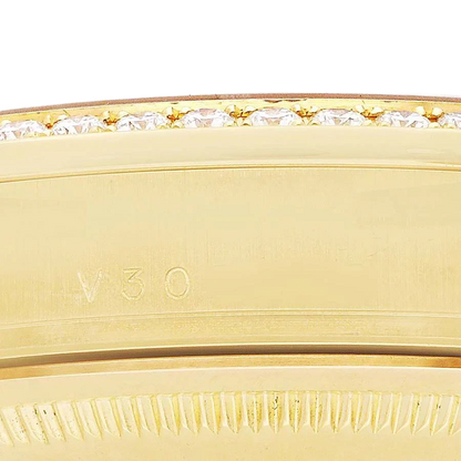 President Day-Date 36mm Yellow Gold Diamond Bezel Mens Watch 118348