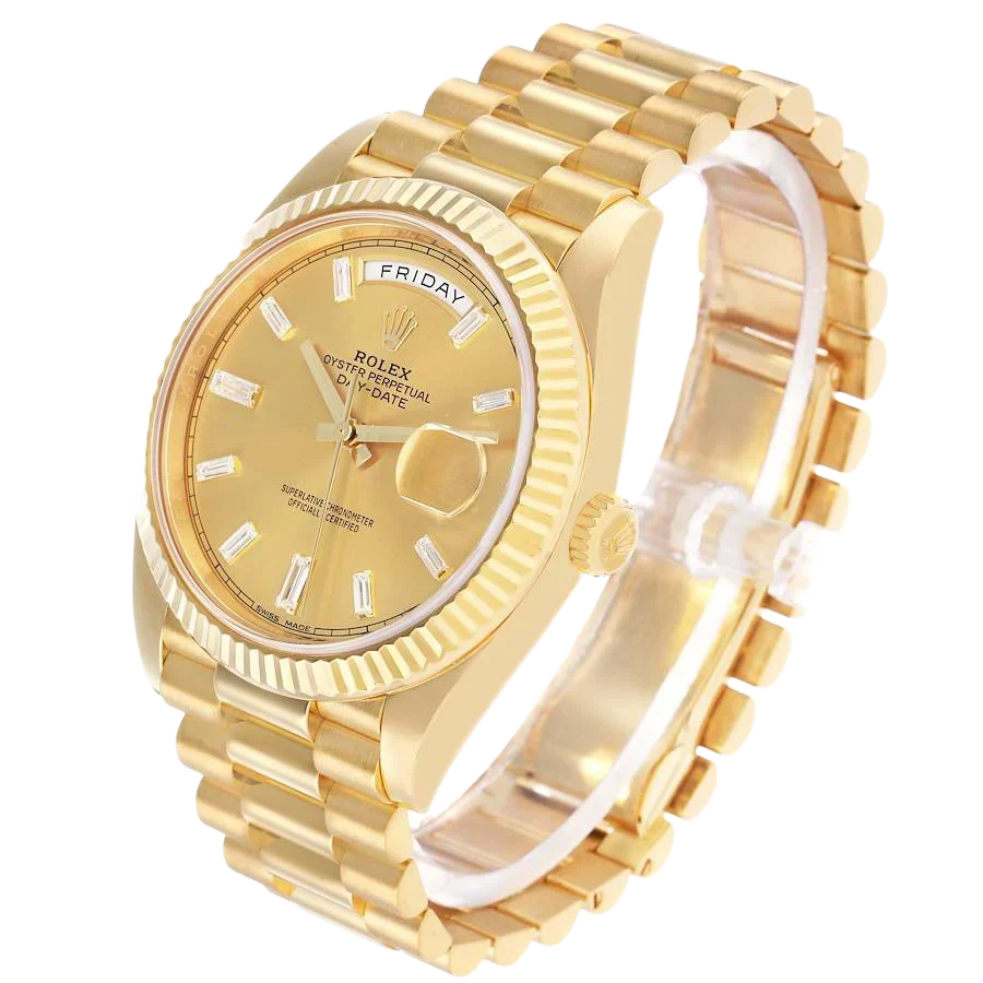 President Day-Date 40mm Yellow Gold Diamond Mens Watch 228238