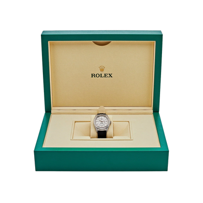 Sky-Dweller 42mm 18K White Gold Meteorite Dial Diamond Watch 326259TBR