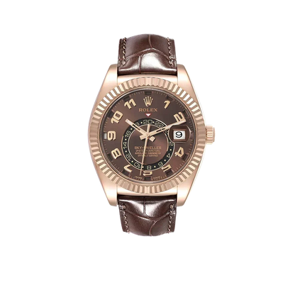 Sky-Dweller 42mm  Everose Chocolate Brown Dial Rose Gold Watch 326135