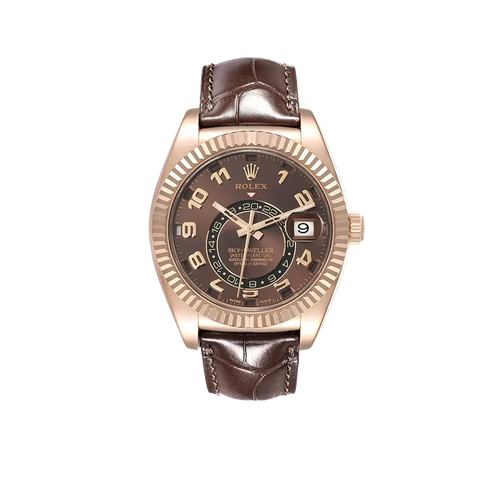 Sky-Dweller 42mm  Everose Chocolate Brown Dial Rose Gold Watch 326135