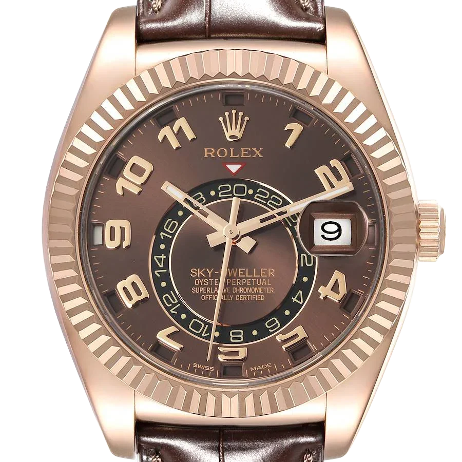 Sky-Dweller 42mm  Everose Chocolate Brown Dial Rose Gold Watch 326135