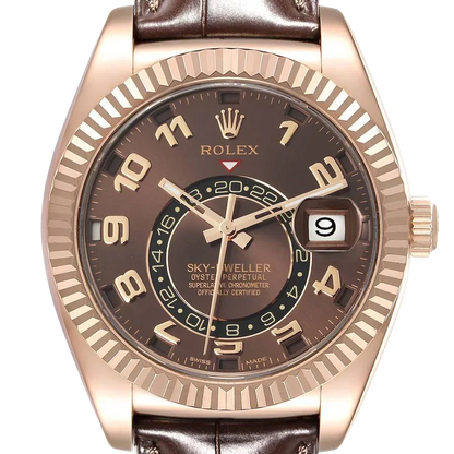Sky-Dweller 42mm  Everose Chocolate Brown Dial Rose Gold Watch 326135