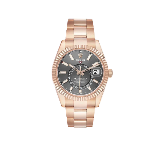 Sky-Dweller 42mm Rose Gold Slate Dial Mens Watch 326935