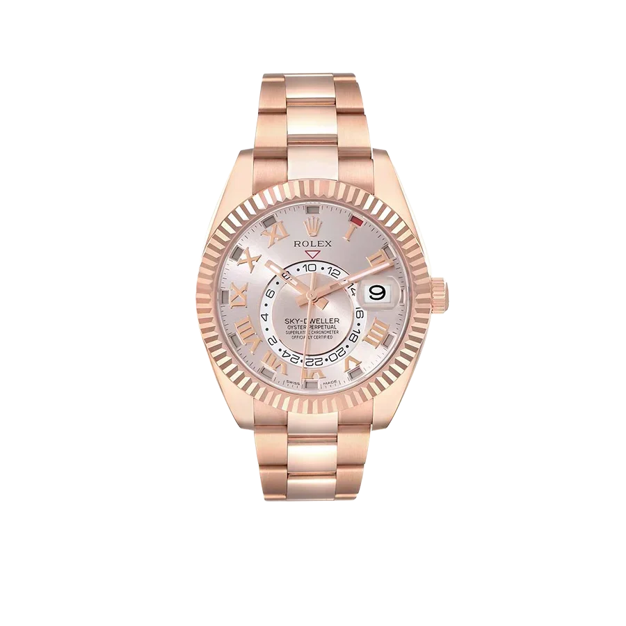 Sky-Dweller 42mm  Rose Gold Sundust Dial Mens Watch 326935